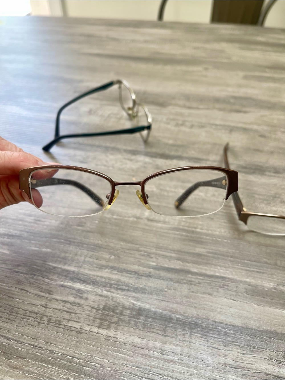 3 pairs Anne Klein Women's Semi-Rim Glasses in Brown and Teal - Picture 11 of 12